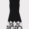 Sleeveless Lace Trim Fit And Flare Dress