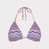 Barcelona Metallic Chevron Triangle Bikini Top