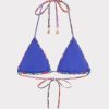 Barcelona Metallic Chevron Triangle Bikini Top - Image 4