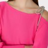 Ida Crystal Bow Cold Shoulder Sweater - Image 3