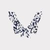 Italian Graphic Brushstroke Ruffle Bikini Top