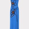 Floral Strapless Knit Midi Dress