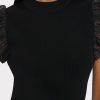 Chiffon Flutter Sleeve Knit Top - Image 4