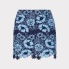 Two Tone Floral Lace Mini Skirt