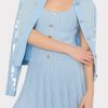 Wave Godet Flare Knit Mini Dress - Image 3