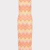 Multi Zig Zag Sleeveless Midi Dress