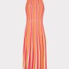 Multi Color Stripe Sleeveless Midi Dress