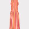 Multi Color Stripe Sleeveless Midi Dress - Image 4