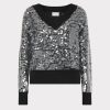 Ilaria Sequin V-Neck Sweater
